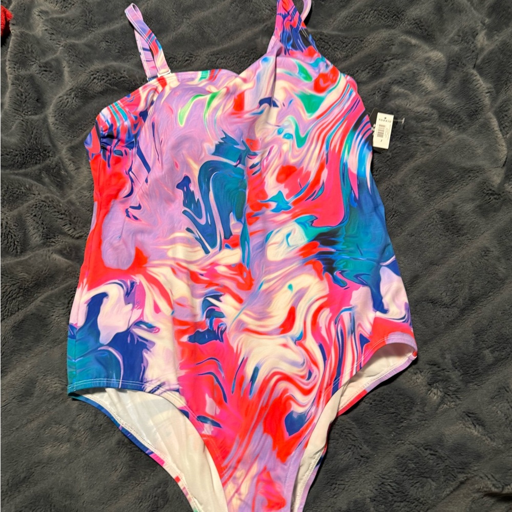 Torrid Multicolor Swirl Women’s Swim One Piece